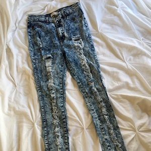 High-waisted Jeans